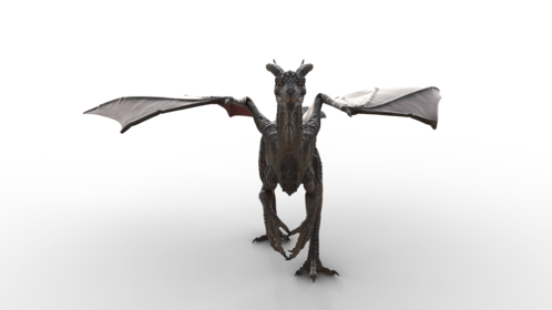 (4K) Mountain Dragon Walking Front