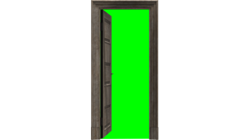 Door 1 Open Green Screen Angle 1