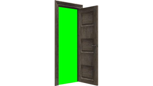 Door 1 Open Green Screen Angle 3