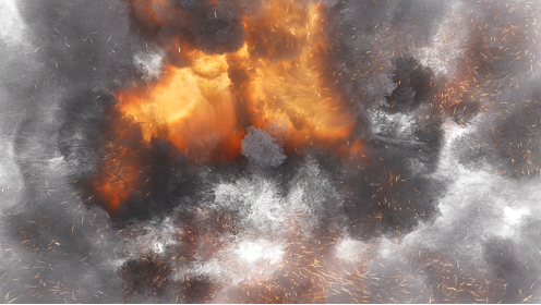 Fiery Explosion Towards Camera 8