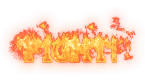 Fire Text FIGHT