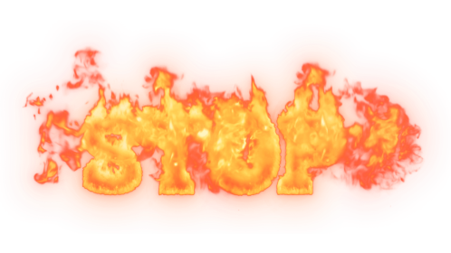 Fire Text STOP