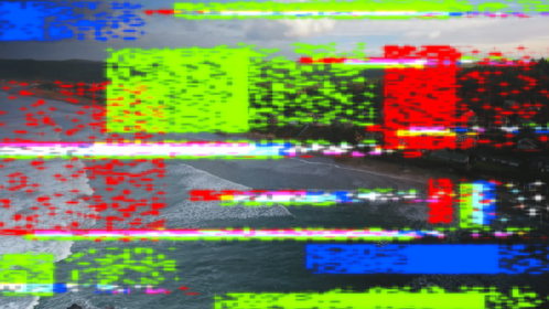 (4K) Glitch Transition Classic Static