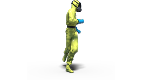 Hazmat Running Towards Camera 1