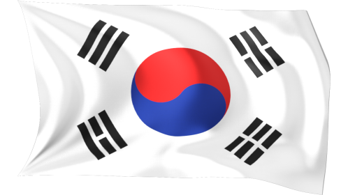 Looping Waving Flag South Korea