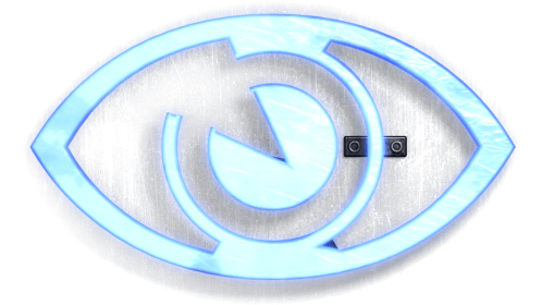 Neon Symbol Hand Peace Eye