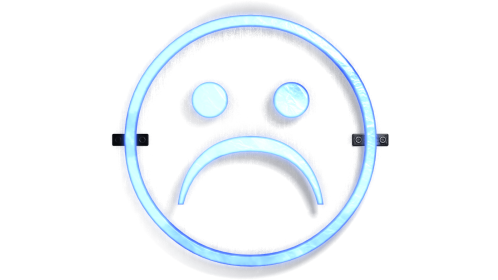 Neon Symbol Sad Face