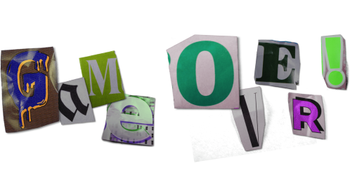 Stop Motion Text Game Over