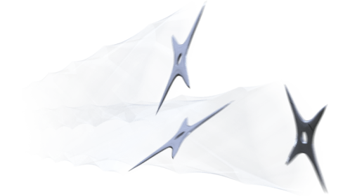 Stylized Shurikens At Camera 1