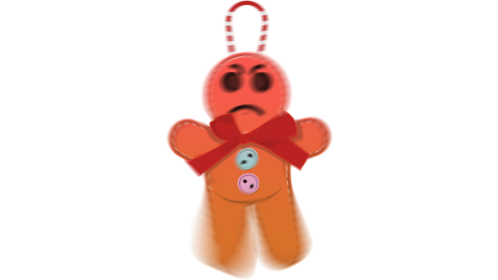 Angry Gingerbread Emoji