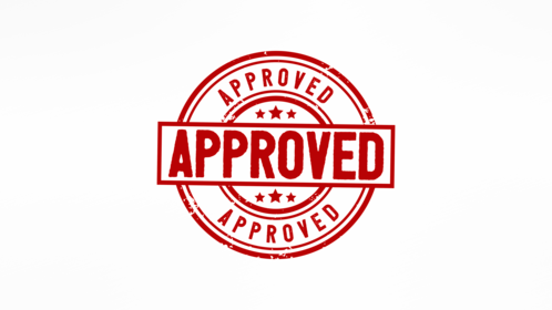 (4K) Circular Stamp Approved