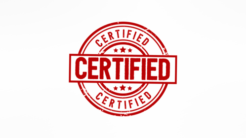 (4K) Circular Stamp Certified