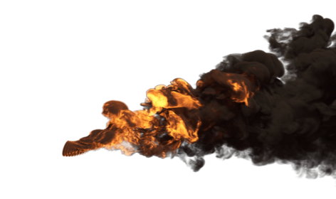 (4K) Fire Thick Smoke