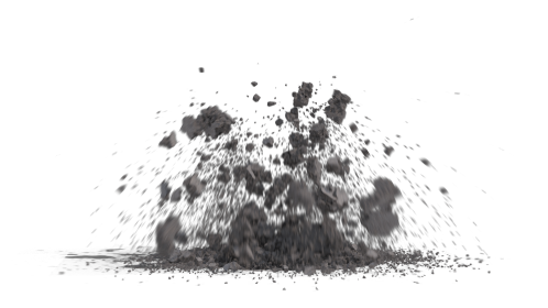 (4K) Ground Debris Explosion 1