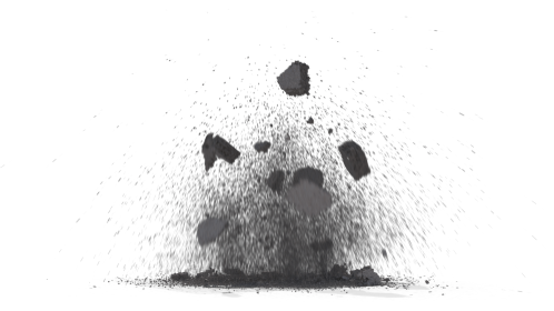 (4K) Ground Debris Explosion 11