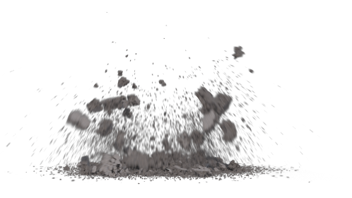 (4K) Ground Debris Explosion 3