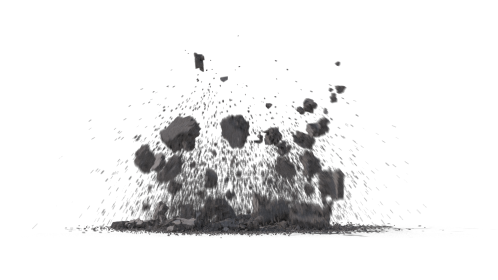 (4K) Ground Debris Explosion 4