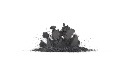 (4K) Ground Debris Explosion 6