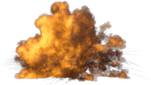 (4K) Ground Firey Explosion 2