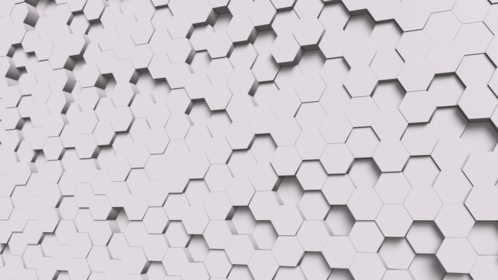 (4K) Side Looping White Hexagons 1