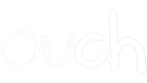 (4K) Ouch Hand Drawn Text
