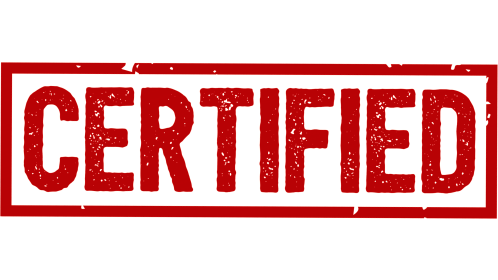 (4K) Rectangular Stamp Certified