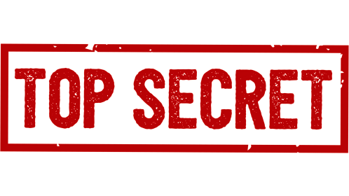 (4K) Rectangular Stamp Top Secret