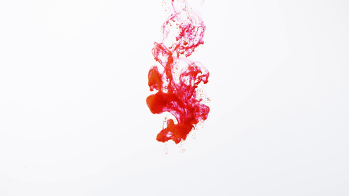 (4K) Red Ink Underwater 1