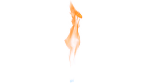 (4K) Tall Yellow Flame 2