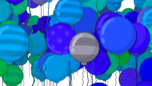 (4K) Toon Balloon Transition Cool
