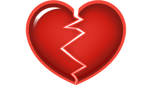 Broken Heart Icon Bubble