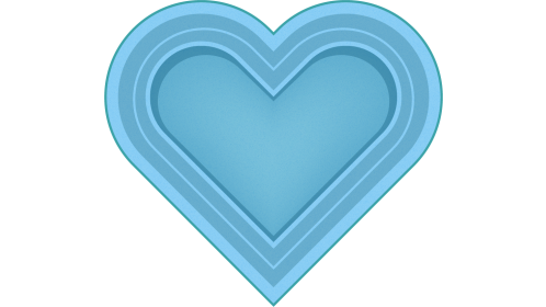 Heart Icon Sweet Blue