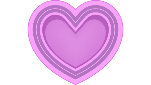 Heart Icon Sweet Purple