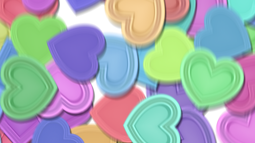 Hearts Falling transition Candy