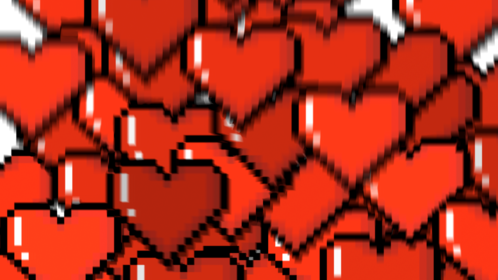 Hearts Falling transition Pixel