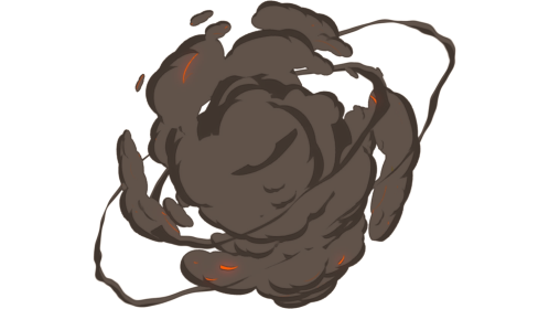 Cartoon Explosion Brown Smoke 2