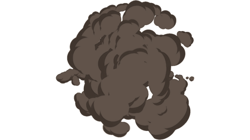 Cartoon Explosion Brown Smoke
