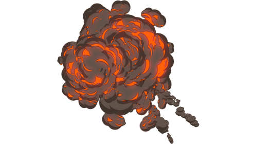 Cartoon Explosion Brown Smoke 4