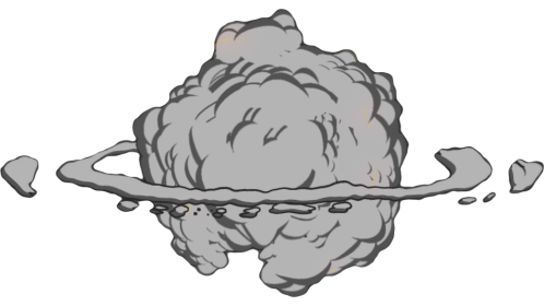 Cartoon Explosion - Grey Smoke