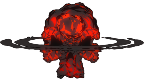 Cartoon Explosion - Red Skull