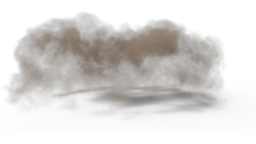 Cloudy Ground Burst with Shadow