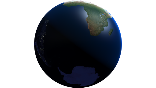 Earth Spin Low No Clouds
