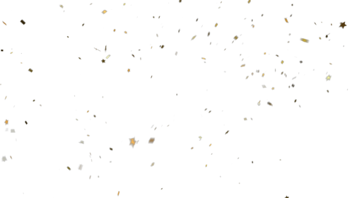 Gold Confetti Burst - Mid