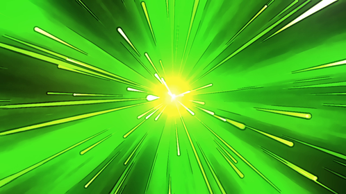 Green Outward Comic Speedlines