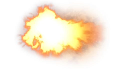 Hand gun Muzzle Flash with Shell Side 2