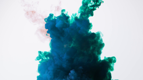 Pink Vs Blue Ink Underwater