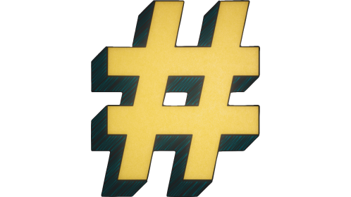 Typekit 3d Scribble Hash Tag