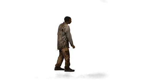 (4K) Zombie 1 Wide Walking Side