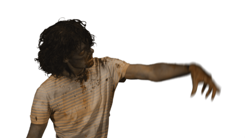 (4K) Zombie 3 Mid Headshot Side