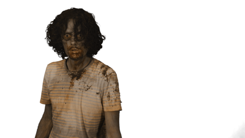 (4K) Zombie 3 Mid Turning Toward Camera